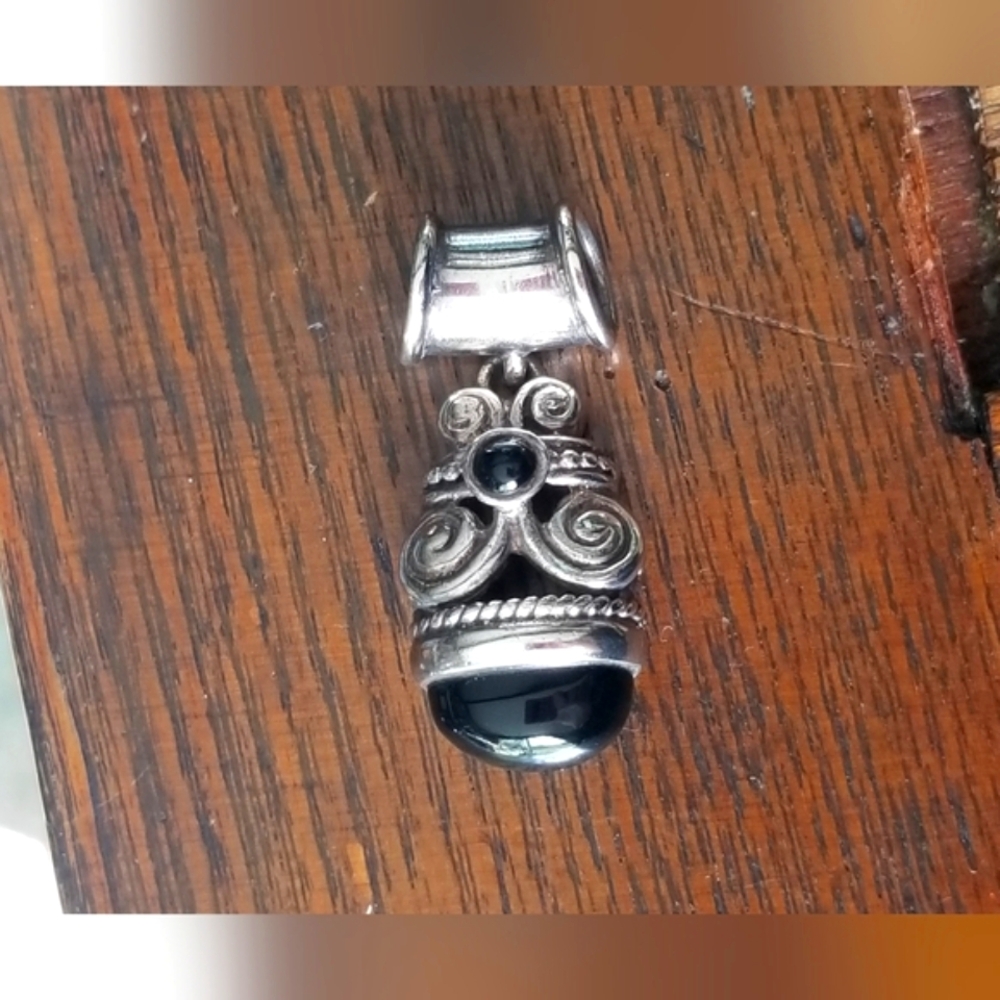 Qvc Black Onyx Scroll Scroll Pendant Bali Artisan